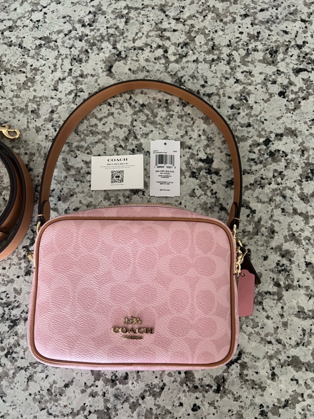 Coach Mini Carey Crossbody Bag
- Powder Pink NWT